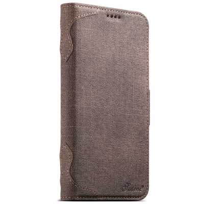 Apple iPhone 16 Pro „SUTENI“ MagSafe Retro Solid Flip Case Book - Brown | Priedai.lt
