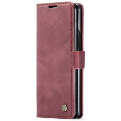 Samsung Galaxy Fold7 CaseMe Retro Solid Flip Case Book - Burgundy | Priedai.lt