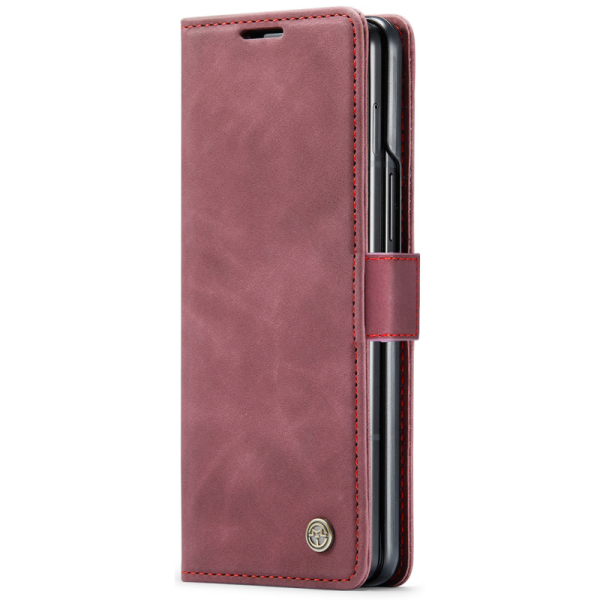 „CaseMe“ Retro Solid Flip Case - Burgundy (Galaxy Fold7)
