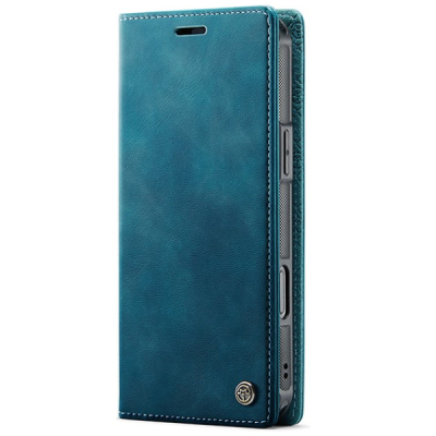 Apple iPhone 16 Pro Max CaseMe Leather Magsafe flip 2-in-1 Green leather case - book | Priedai.lt