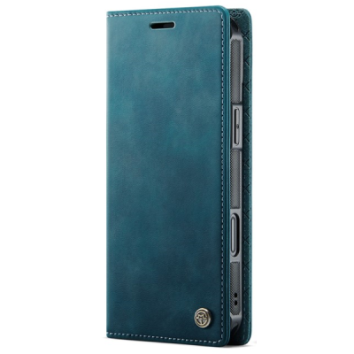 Apple iPhone 16 CaseMe Leather Magsafe flip 2-in-1 Green leather case - book | Priedai.lt