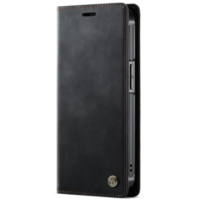 „CaseMe“ MagSafe Leather 2-in-1 Flip Case - Black (iPhone 17e / 16e)