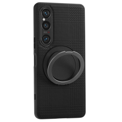 Sony Xperia 1 VI "ViLi" TCY Carbon MagSafe Kickstand Black Case - Back | Priedai.lt