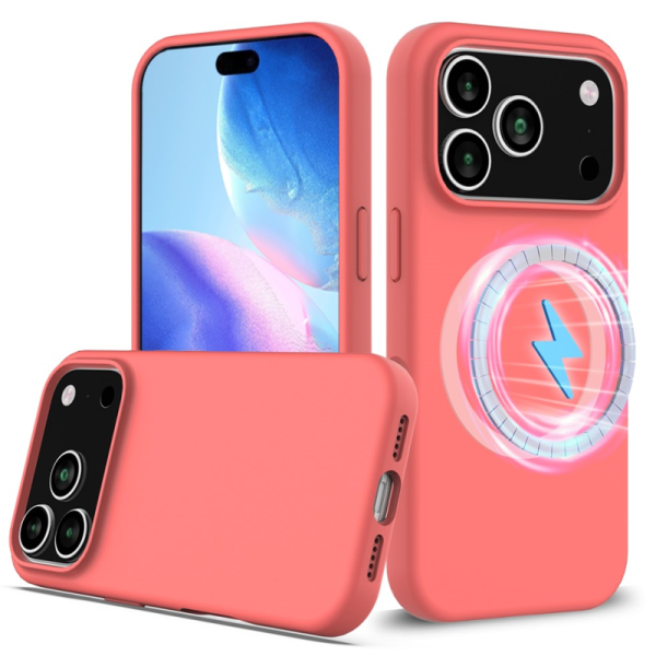 "Shell" MagSafe Hard Silicone (TPU) Case Cover - pink (iPhone 17 Pro Max)