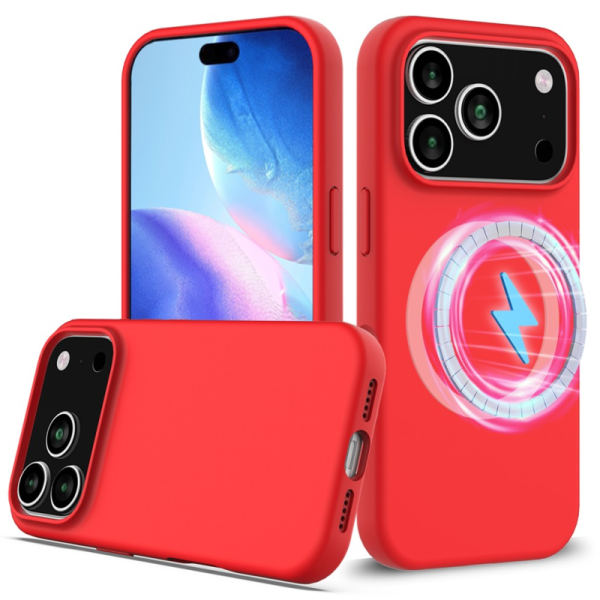 "Shell" MagSafe Hard Silicone (TPU) Case Cover - red (iPhone 17 Pro Max)