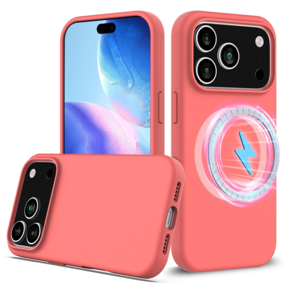 "Shell" MagSafe Hard Silicone (TPU) Case Cover - pink (iPhone 17 Pro)