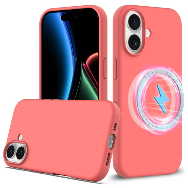"Shell" MagSafe Hard Silicone (TPU) Case Cover - pink (iPhone 17)