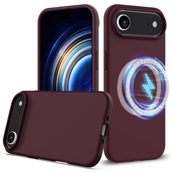 "Shell" MagSafe Hard Silicone (TPU) Case Cover - burgundy (iPhone Air)