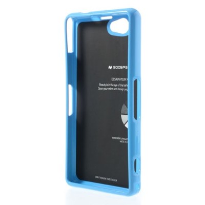 Sony Xperia Z1 Compact šviesiai mėlynas Mercury kieto silikono (TPU) dėklas / Priedai.lt