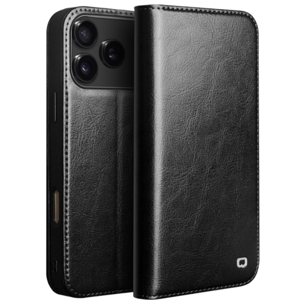 "QIALINO" flip case cover - black (iPhone 17 Pro Max)