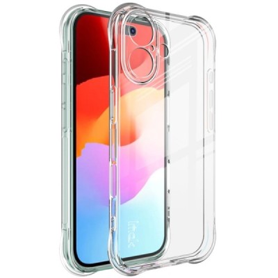 Apple iPhone 17 "Imak" reinforced protection hard silicone TPU airbag clear, transparent case - back | Priedai.lt