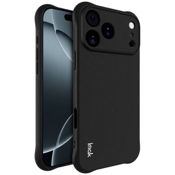 "Imak" reinforced protection hard Airbag silicone matte (TPU) case - black (iPhone 17 Pro Max)