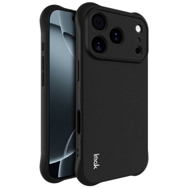 "Imak" reinforced protection hard Airbag silicone matte (TPU) case - black (iPhone 17 Pro)
