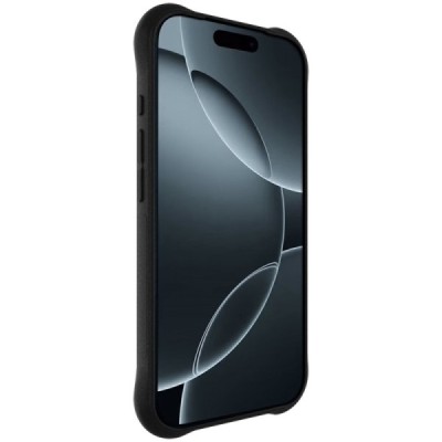 Apple iPhone 17 Pro "Imak" reinforced protection hard Airbag silicone matte TPU black case - back | Priedai.lt