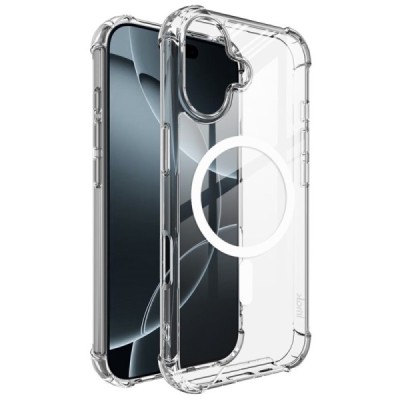 Apple iPhone 17 "IMAK" Candy MagSafe Hard Silicone TPU Case Cover - transparent | Priedai.lt