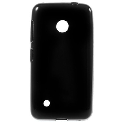 Nokia Lumia 530 (530 DS) juodas kieto silikono (TPU) dėklas - nugarėlė / Priedai.lt