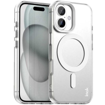 Apple iPhone 17 "IMAK" Candy MagSafe Hard Silicone TPU Matte Case Cover - white | Priedai.lt