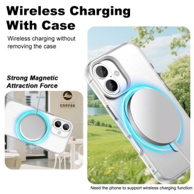Apple iPhone 17 "IMAK" Candy MagSafe Hard Silicone TPU Matte Case Cover - white | Priedai.lt
