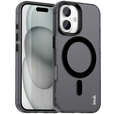 Apple iPhone 17 "IMAK" Candy MagSafe Hard Silicone TPU Matte Case Cover - Black | Priedai.lt