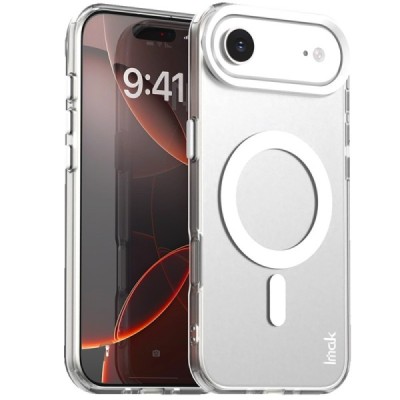Apple iPhone Air "IMAK" Candy MagSafe Hard Silicone TPU Matte Case Cover - white | Priedai.lt