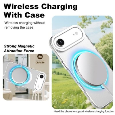 Apple iPhone Air "IMAK" Candy MagSafe Hard Silicone TPU Matte Case Cover - white | Priedai.lt