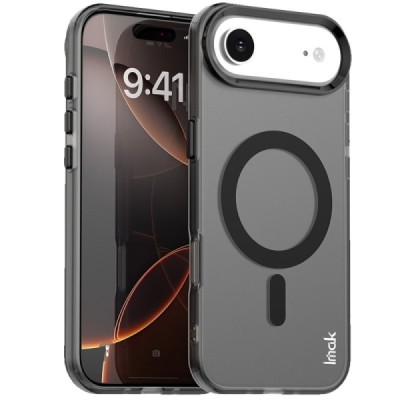 Apple iPhone Air "IMAK" Candy MagSafe Hard Silicone TPU Matte Case Cover - Black | Priedai.lt