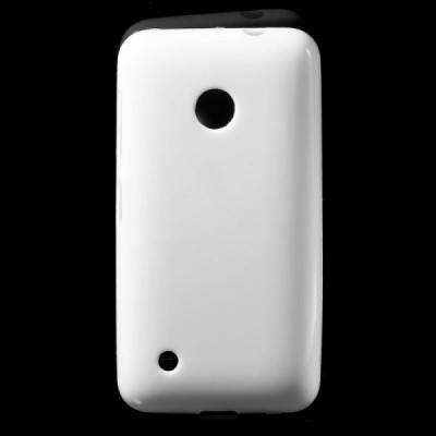 Nokia Lumia 530 (530 DS) baltas kieto silikono (TPU) dėklas - nugarėlė / Priedai.lt