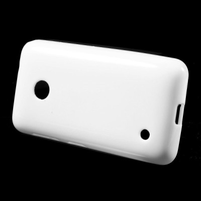 Nokia Lumia 530 (530 DS) baltas kieto silikono (TPU) dėklas - nugarėlė / Priedai.lt