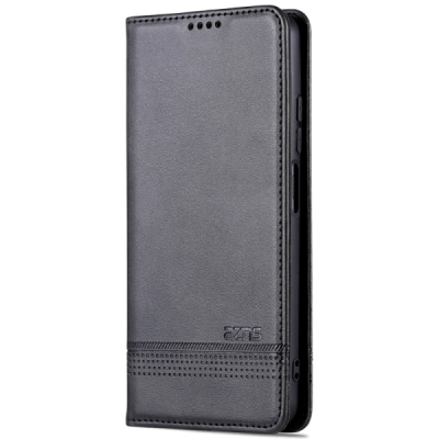 Xiaomi Redmi Note 12 Pro+ "AZNS" Retro black leather flip case - book | Priedai.lt