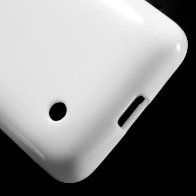 Nokia Lumia 530 (530 DS) baltas kieto silikono (TPU) dėklas - nugarėlė / Priedai.lt