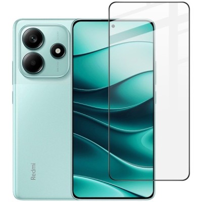 Xiaomi Redmi Note 14 5G "IMAK" Tempered Glass reinforced protection black full coverage protective screen glass | Priedai.lt