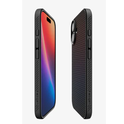 "Spigen" Liquid Air Apple iPhone 17 Black Hard Silicone Case Cover - Back | Priedai.lt