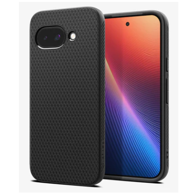 "Spigen" Liquid Air Google Pixel 9a Black Hard Silicone Case Cover - Back | Priedai.lt