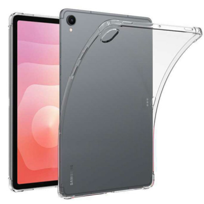 Samsung Galaxy Tab S11 reinforced protection hard silicone TPU transparent case - back | Priedai.lt