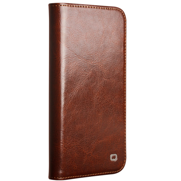 "QIALINO" flip case cover - brown (iPhone 17e / 16e)