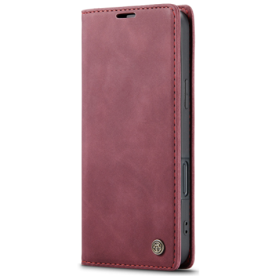 Apple iPhone 17 Pro Max CaseMe Retro Solid Flip Case Book - Burgundy | Priedai.lt