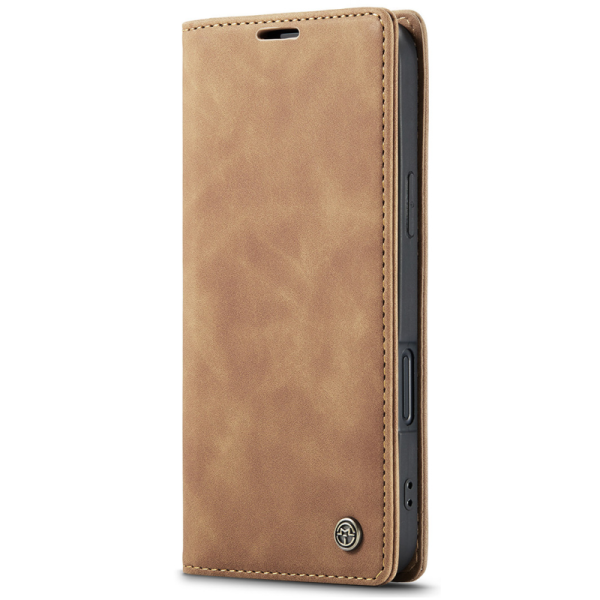 „CaseMe“ Retro Solid Flip Case - Light Brown (iPhone 17 Pro Max)