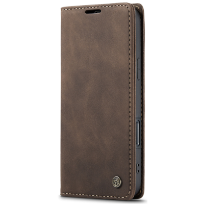 Apple iPhone 17 Pro Max CaseMe Retro Solid Flip Case Book - Brown | Priedai.lt