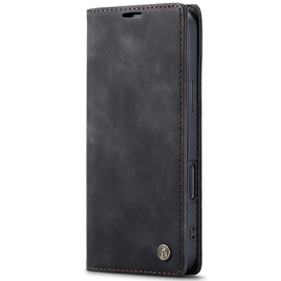 Apple iPhone 17 Pro CaseMe Retro Solid Flip Case Book - Black | Priedai.lt