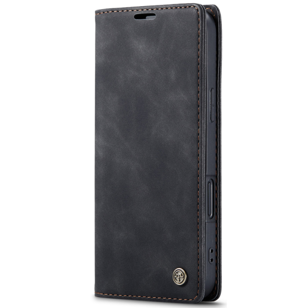„CaseMe“ Retro Solid Flip Case - Black (iPhone 17 Pro)
