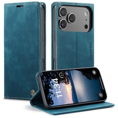 Apple iPhone 17 Pro CaseMe Retro Solid Flip Case Book - Green | Priedai.lt