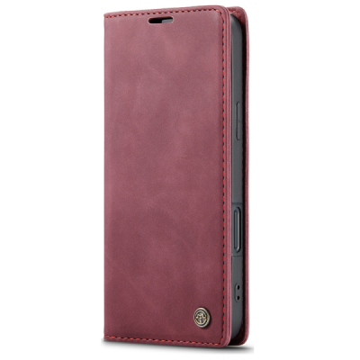 Apple iPhone 17 Pro CaseMe Retro Solid Flip Case Book - Burgundy | Priedai.lt