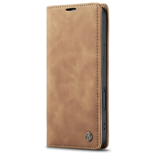 „CaseMe“ Retro Solid Flip Case - Light Brown (iPhone 17 Pro)