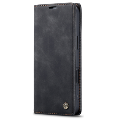Apple iPhone 17 CaseMe Retro Solid Flip Case Book - Black | Priedai.lt
