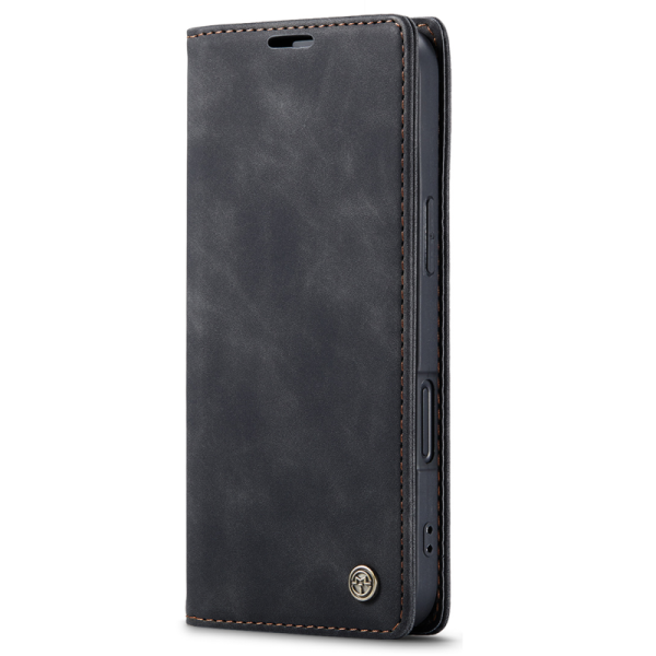 „CaseMe“ Retro Solid Flip Case - Black (iPhone 17)