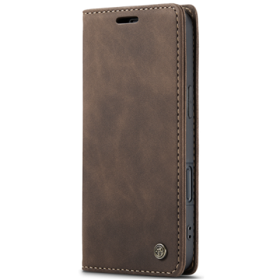 Apple iPhone 17 CaseMe Retro Solid Flip Case Book - Brown | Priedai.lt