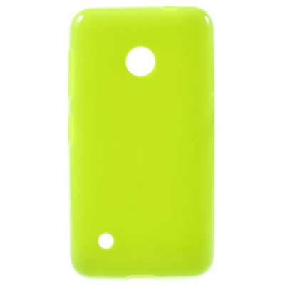 Nokia Lumia 530 (530 DS) žalias kieto silikono (TPU) dėklas - nugarėlė / Priedai.lt