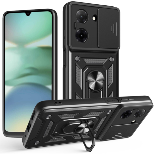 "AMORUS" Kickstand enhanced protection case - black (Redmi A5)