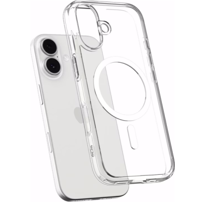 "Spigen" Ultra MagFit Apple iPhone 17 clear, transparent Hard Silicone Case Cover | Priedai.lt