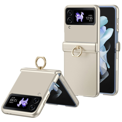 Samsung Galaxy Z Flip3 (F711) "Ring" plastic gold case - back | Priedai.lt